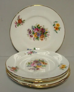 COALPORT FRAGRANZA (BORDO NON GOFFRATO) Piatti Pane SET DI CINQUE - Foto 1 di 3