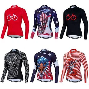Men's Long Sleeve Cycling Jersey with Zipper Pocket Bike Cycle Jersey Jacket - Bild 1 von 18