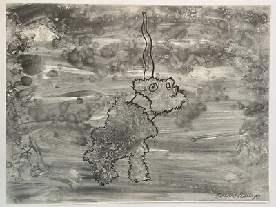 Robert Beauchamp American Provincetown Expressionist Zeichnung signiert aufgelistet - Bild 1 von 4