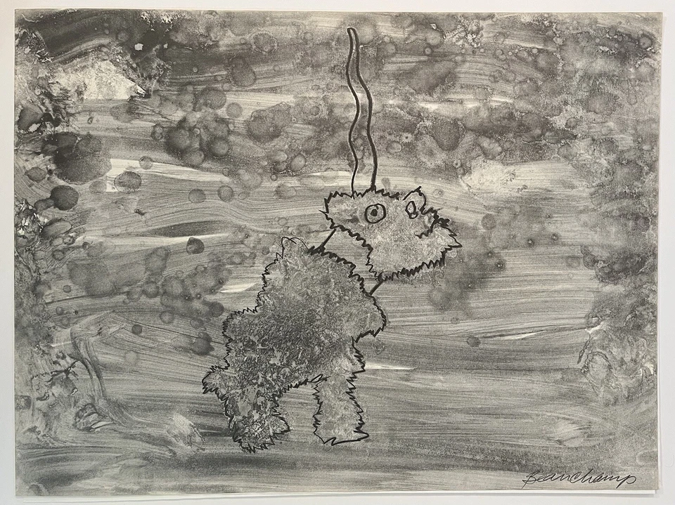 Robert Beauchamp American Provincetown Expressionist Zeichnung signiert aufgelistet - Bild 1 von 4