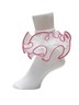 GIRLS BIG FULL RUFFLE SOCKS!!! (White w/ White Trim) PAGEANT FANFARE ...