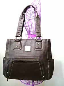 Bolso de Hombro TIGNANELLO Grande Marrón Cuero de Guijarros con Compartimento Organizador - Imagen 1 de 12