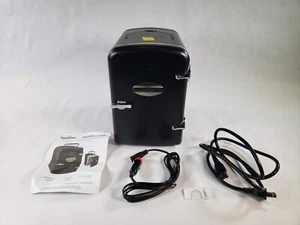 Koolatron Retro Mini Portable Compact Fridge 4L With 12V and AC Cords, Black - Picture 1 of 14