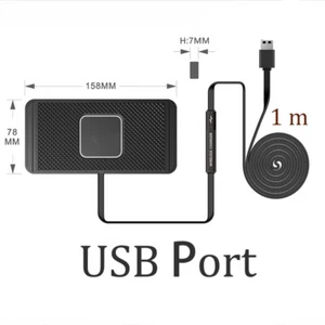 Car Wireless Charger Pad Phone Fast Charging Non-Slip Mat,for iPhone/Samsung - Photo 1 sur 14