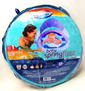 Swimways Bebé Resorte Flotante Sol Dosel 9-24 Meses Púrpura Bebé Flotante-Nuevo - Imagen 1 de 2