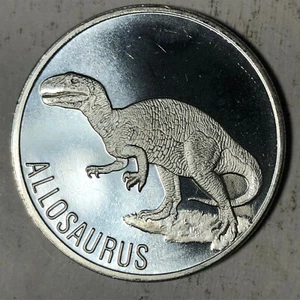 Allosaurus 1 Ounce .999 Silver Bullion Round #SR11 - Picture 1 of 2