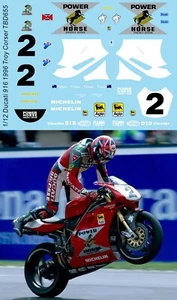 1/12  Decals per Ducati 916 SBK 1996   Troy Corser Superbike TBD655 - Picture 1 of 1
