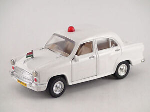Vintage Indian White Ambassador Car, Pull Back Child Game Gift Toys Decoration