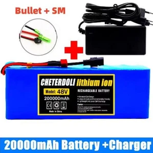 Paquete de baterías de 48V 200AH con enchufe cargador de baterías de alta capacidad de 20A BMS - Imagen 1 de 16
