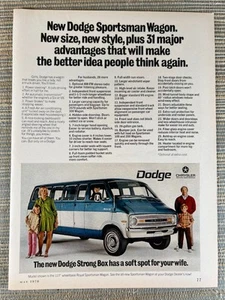Dodge Royal Sportsman Wagon Van Chrysler 1970 Vintage Print Ad - Picture 1 of 1