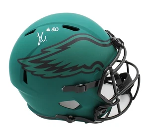 Von Jihaad Campbell signierter Philadelphia Eagles Speed Full Size Rave NFL Helm - Bild 1 von 2