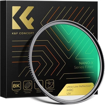 K&F Concept Ultra-Low Reflectivity MCUV Lens Protection Filter Waterproof Nano-X - Image 1 of 4