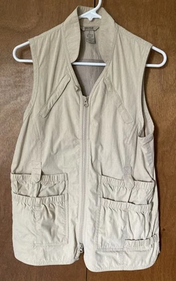 Duluth Trading Co Unisex Cotton Khaki Brown Vest Hiking Outdoors Fishing Sz Sm - Image 1 of 4