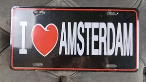 I Love Amsterdam License Plate - Picture 1 of 2
