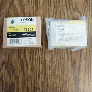 Genuine Epson SC-P800 Yellow Ink Cartridge T8504 Exp Date: October 2021 - Picture 1 of 6