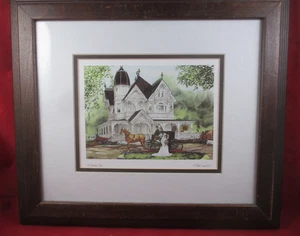 Walter Campbell FIRMADO _ENMARCADO _ Acuarela "DÍA DE LA BODA" Impresión enmarcada - Imagen 1 de 17