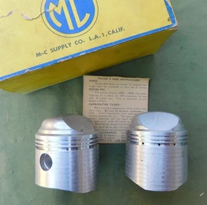 TRIUMPH MOTORCYCLE 650CC MC RACING PISTONS .000 BONNEVILLE T120 TR6 T110 6T NOS - Bild 1 von 5