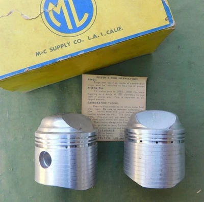 PISTONES DE CARRERAS TRIUMPH MOTO 650CC MC .000 BONNEVILLE T120 TR6 T110 6T NOS Foto 1 de 4