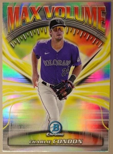 Charlie Condon 2025 Bowman Chrome Max Volume Colorado Rockies #MV-15 - Picture 1 of 2