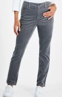 Новый с Ярлыками Style & Co домашних животных прямые штанины высоты вельветовые джинсы, 6P, серебристо-серый, $54 - Изображение 1 из 4