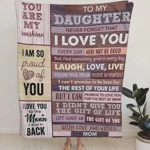 Custom Name To My Daughter Blanket, Cozy Christmas Gift for Daughter - Picture 1 of 4