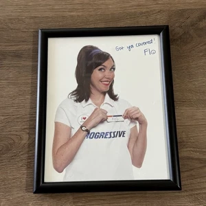 Progressive Insurance Flo Framed Print Advertising Agent Promotional Item Slogan - Picture 1 of 6