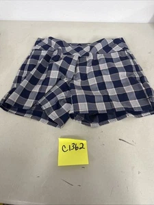 Slazenger Sz 6 Blue Plaid Hydro-Dri Golf Shorts Pickleball Tennis Beach Pool - Picture 1 of 14