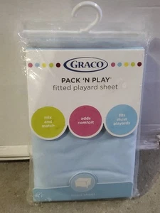 Graco Pack' N 'Play Spannbettlaken Spielplatz 39 x 27 cm hellblau  - Bild 1 von 2