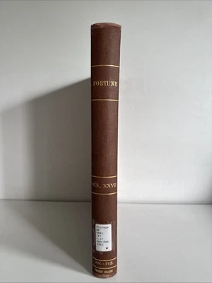 Vtg FORTUNE Magazine January - Feb 1943 BOUND BOOK 2 Issues Ads Art Vol XXVII - Image 1 of 4