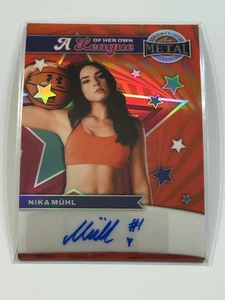 Leaf Metal Women Of Sport 2025 Auto League Of Her Own Orange Prism Nika Muhl 2/7 - Imagen 1 de 2