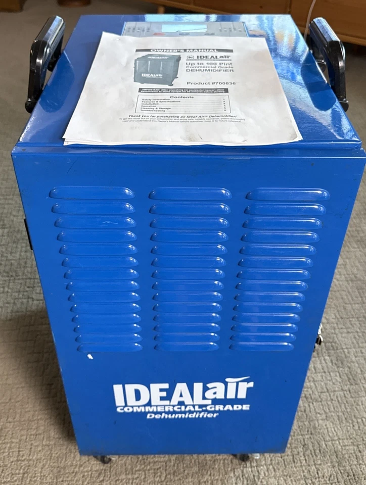 Deshumidificador de aire ideal de grado comercial 700836 hasta 100 pintas por día probado Foto 1 de 4