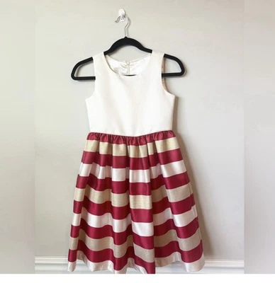 American Princess Cream And Red Holiday Dress Size 12 Girls ￼ - Image 1 of 4