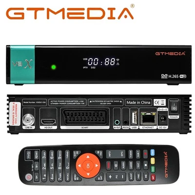 GTMEDIA V8X Digital 1080p Sat Receiver DVB-S2/S2X Satellite Set Top Box H.265 - Image 1 of 4