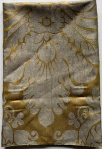 Bassanio Damask Goldleaf Italy  Designer  Fabric Remnant 24"x24" - Picture 1 of 2