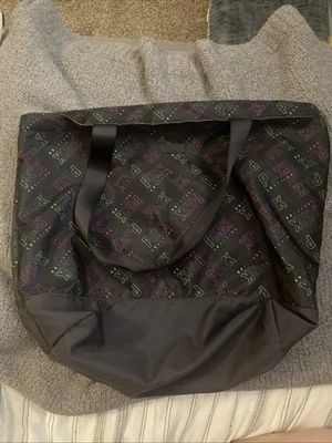 Victoria Secret Pink Weekender Tote Bag Black Top Zip Double Handles EUC - Image 1 of 4