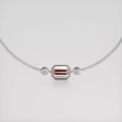 Brazalete Mozambique Turmalina Rosa Corte Esmeralda Oro Blanco 18K 1.07CT Foto 1 de 4