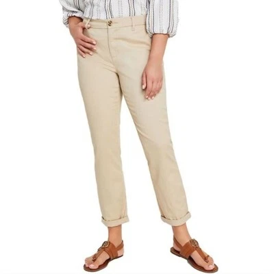 Tommy Hilfiger Hampton Khaki Pants Straight Leg Chino Career Women's Size 14 - Image 1 of 4