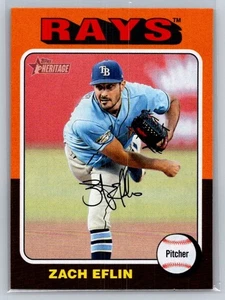 2024 Topps Heritage #237 Zach Eflin Rays - Picture 1 of 2