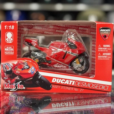 Maisto Ducati Corse Desmosedici 'Stoner #27' 1/18 Scale Diecast Model Motorcycle - Image 1 of 3