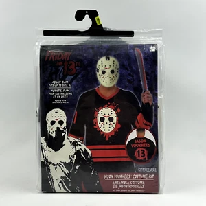 NEW Friday the 13th Jason Voorhees Costume Kit adult S/M up to 42 shirt & mask - Picture 1 of 2