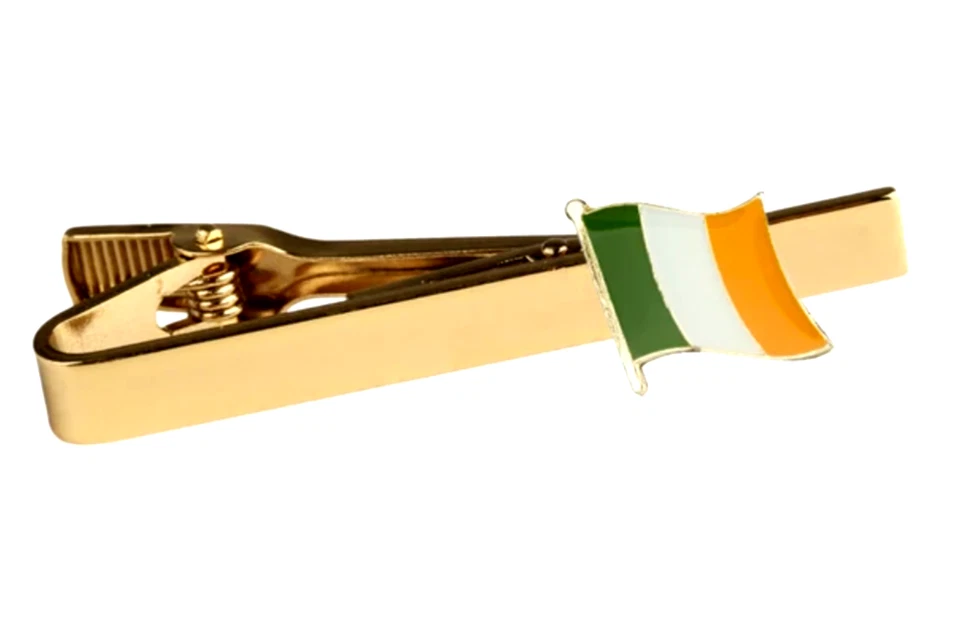 Ireland Flag Tie Clip Irish Republic Tricolor Metal - Image 1 of 1