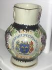 ViNtaGe Officers Wives Club Wiesbaden Germany Pottery Embossed Pitcher/Creamer