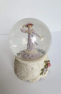 Vintage San Franciscan Music Box Snow Globe. Victorian Woman - Picture 1 of 8