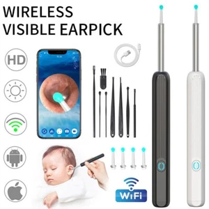 Wi-Fi Visible Ear Wax Elimination Spoon USB 1080P HD Load Otoscope Endoscope US - Picture 1 of 14