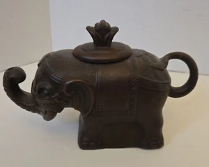Vintage Asian Chinese Elephant Clay Teapot - Picture 1 of 5