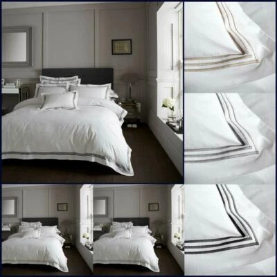DE LAVISH Luxury Embroidery Duvet Cover Bedding Set Single Double Super King Sizes Devore