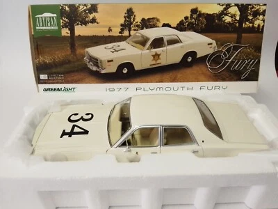 Greenlight Plymouth Fury #34 Riverton Sheriff 1977 1/18 19112 - Immagine 1 di 2
