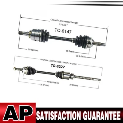 Eje delantero Surtrack CV 2x para Pontiac Vibe 2003 2004 2005 2006 AWD Foto 1 de 4