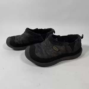 Keen Kids Hower II Youth Größe 13 schwarz grau Slipper Vlies gefütterter Hausschuh - Bild 1 von 9