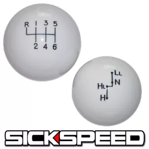 WHITE OL' SKOOL SHIFT KNOB/TRANSFER CASE SET FOR FJ CRUISER MANUAL GEAR SHIFTER - Picture 1 of 1
